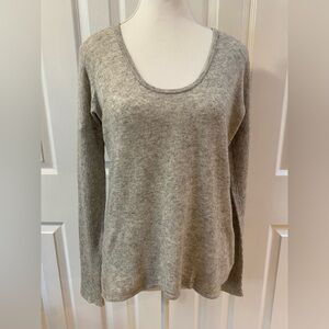 HELMUT LANG Small Gray Long-Sleeve Crewneck Pullover Sweater Size M